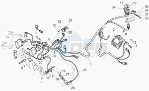 V 11 1100 Le Mans Le Mans drawing Injection electrical system