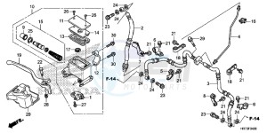 TRX420FA5G TRX420F Europe Direct - (ED) drawing FR. BRAKE MASTER CYLINDER