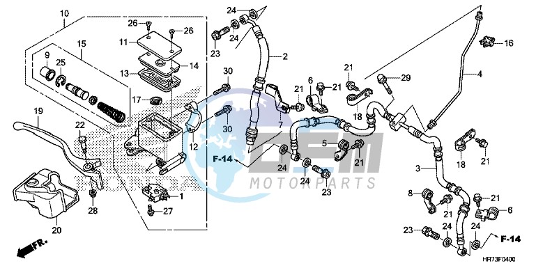 FR. BRAKE MASTER CYLINDER