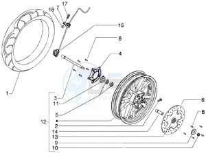 Beverly 250 (USA) USA drawing Front wheel