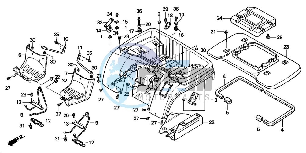 REAR FENDER (TRX200D)