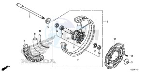 CRF250ME CRF250M UK - (E) drawing FRONT WHEEL (CRF250M)