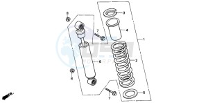 TRX200D FOURTRAX 200 drawing REAR CUSHION