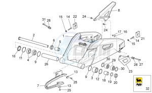 RSV 4 1000 4V drawing Swing arm