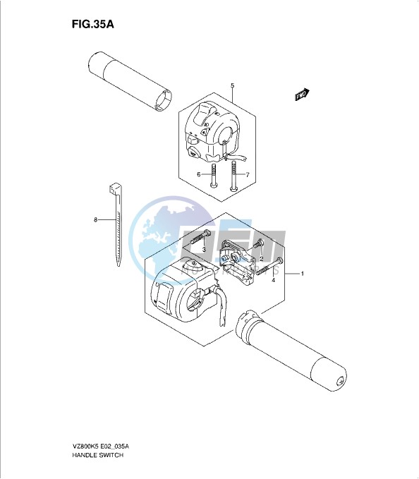 HANDLE SWITCH (MODEL K7/K8)