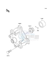 KVF360 4x4 KVF360A9F EU GB drawing Front Hub