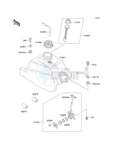 KLF 300 C [BAYOU 300 4X4] (C5-C9) [BAYOU 300 4X4] drawing FUEL TANK