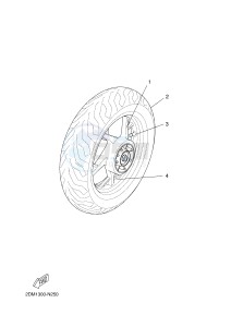 YP125R X-MAX125 X-MAX (2DM9 2DM9) drawing REAR WHEEL