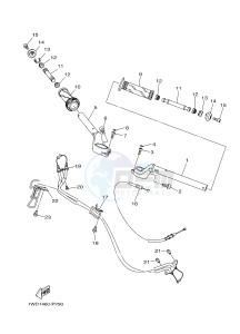 YZF-R3A 321 R3 (B02D) drawing STEERING HANDLE & CABLE