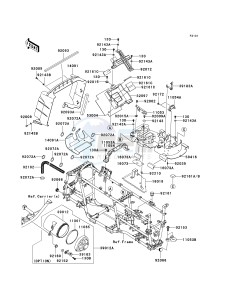 KVF 750 E [BRUTE FORCE 750 4X4I NRA OUTDOORS] (E8F-E9FA) E9FA drawing FRAME FITTINGS