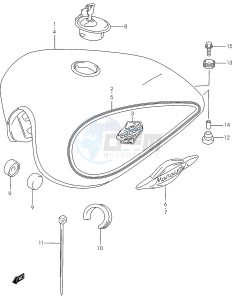 GZ250 (K3) drawing FUEL TANK (MODEL K2)