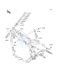 VN 1600 F [VULCAN 1600 MEAN STREAK] (6F) F6F drawing FRAME