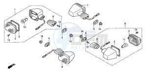 CBR600F drawing WINKER (CBR600F4-CM)