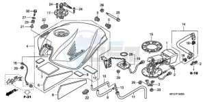 CB600FA9 Australia - (U / ABS) drawing FUEL TANK