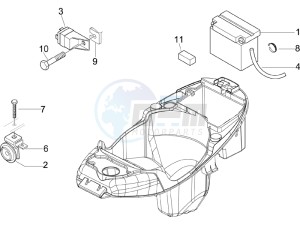 Liberty 50 4t Sport drawing Remote control switches - Battery - Horn