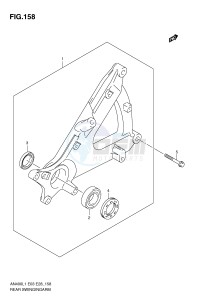 AN400 (E03) Burgman drawing REAR SWINGINGARM