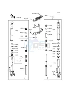 Z800 ABS ZR800DDS UF (UK FA) XX (EU ME A(FRICA) drawing Front Fork