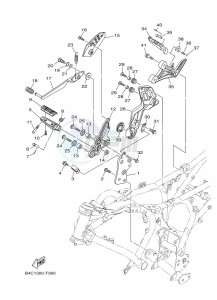 MT-07 ABS MTN690-U (B8M2) drawing STAND & FOOTREST 2