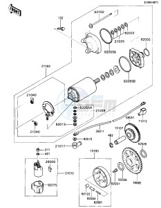 ZX 600 [NINJA 600R] (C3-C7) [NINJA 600R] drawing STARTER MOTOR