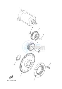 YFM700FWAD YFM700PSF GRIZZLY 700 EPS (B38A) drawing STARTER CLUTCH