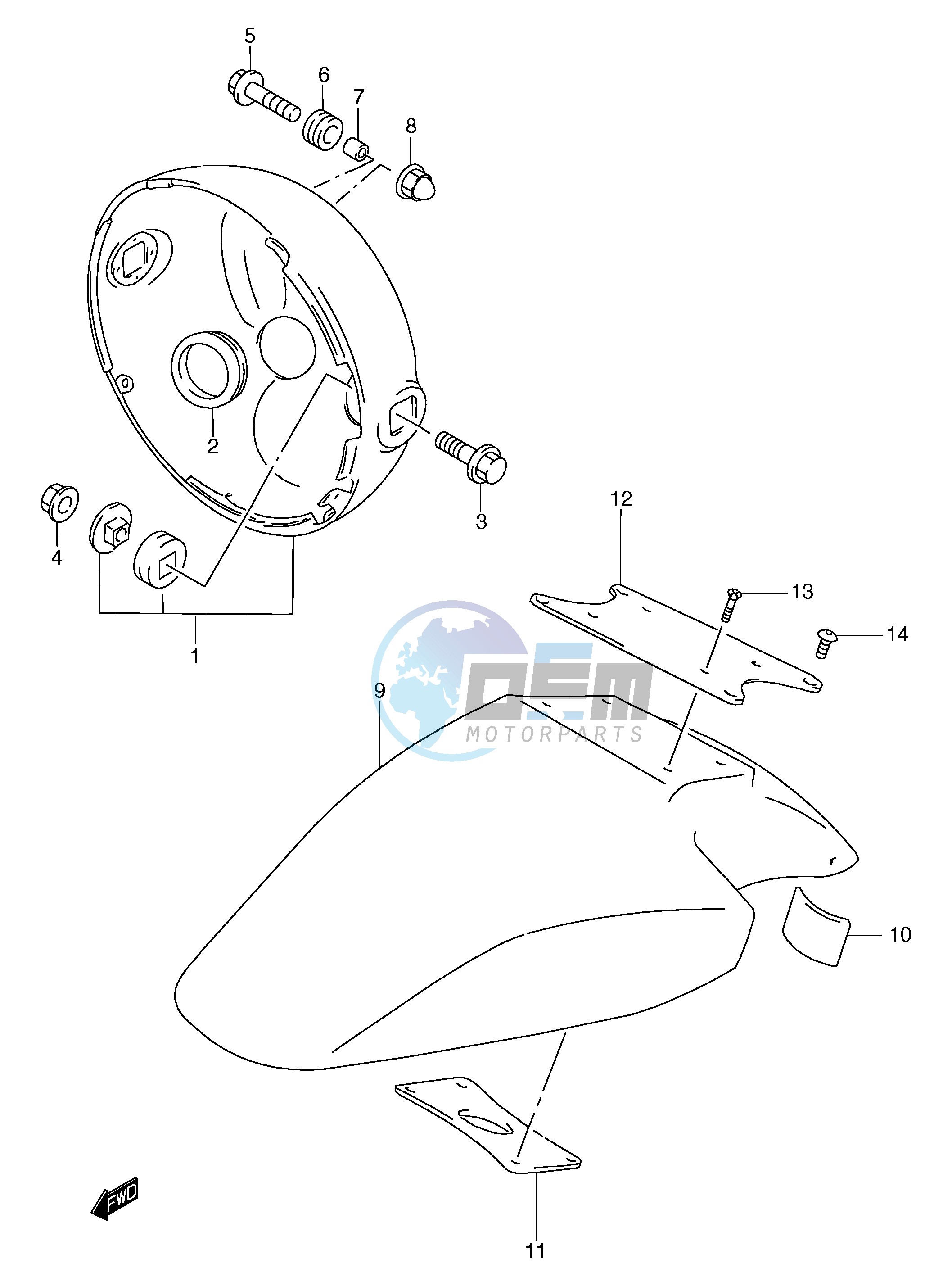 FRONT FENDER (GSF1200T V W X Y)