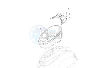 GTS 150 SUPER 4T 3V IE ABS E4 (EMEA) drawing Helmet housing - Undersaddle