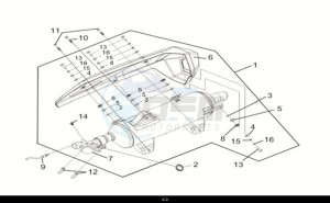 CRUISYM a 300 (LV30W2-EU) (M1) drawing EXH. MUFFLER ASSY.