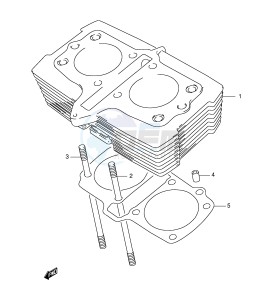 GS500E (E2) drawing CYLINDER