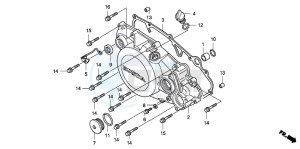 CRF150RB CRF150RB drawing R. CRANKCASE COVER