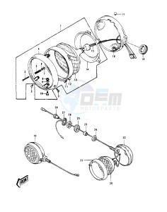 KZ 1000 C [POLICE 1000] (C1-C1A) [POLICE 1000] drawing HEADLIGHT_PURSUITLIGHTS -- 78 C1_C1A- -