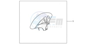 CBR1000RR9 Korea - (KO / MME) drawing CARBON FIBER FRONT FENDER