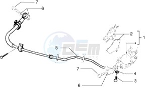 DNA 50 drawing Rear brake piping-Rear breke caliper