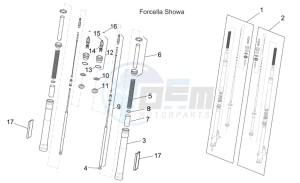 Griso V IE 1100 drawing Front fork