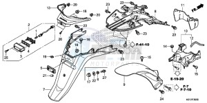 SH125D SH125i UK - (E) drawing REAR FENDER/ LICENSE LIGHT