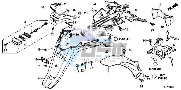 REAR FENDER/ LICENSE LIGHT