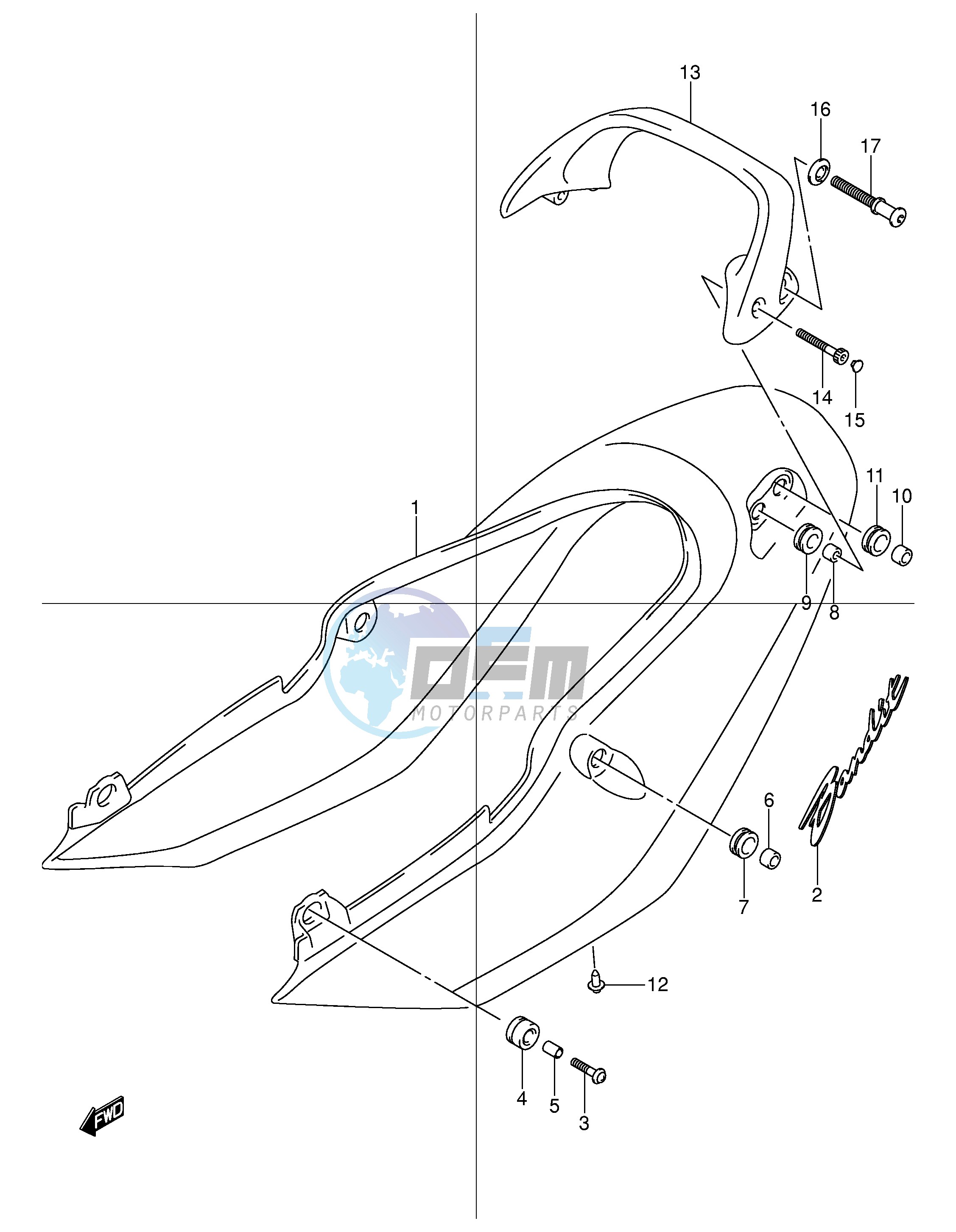 SEAT TAIL COVER (GSF600Y UY)