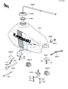 KX 125 A [KX125] (A7) [KX125] drawing FUEL TANK -- 81 A7- -