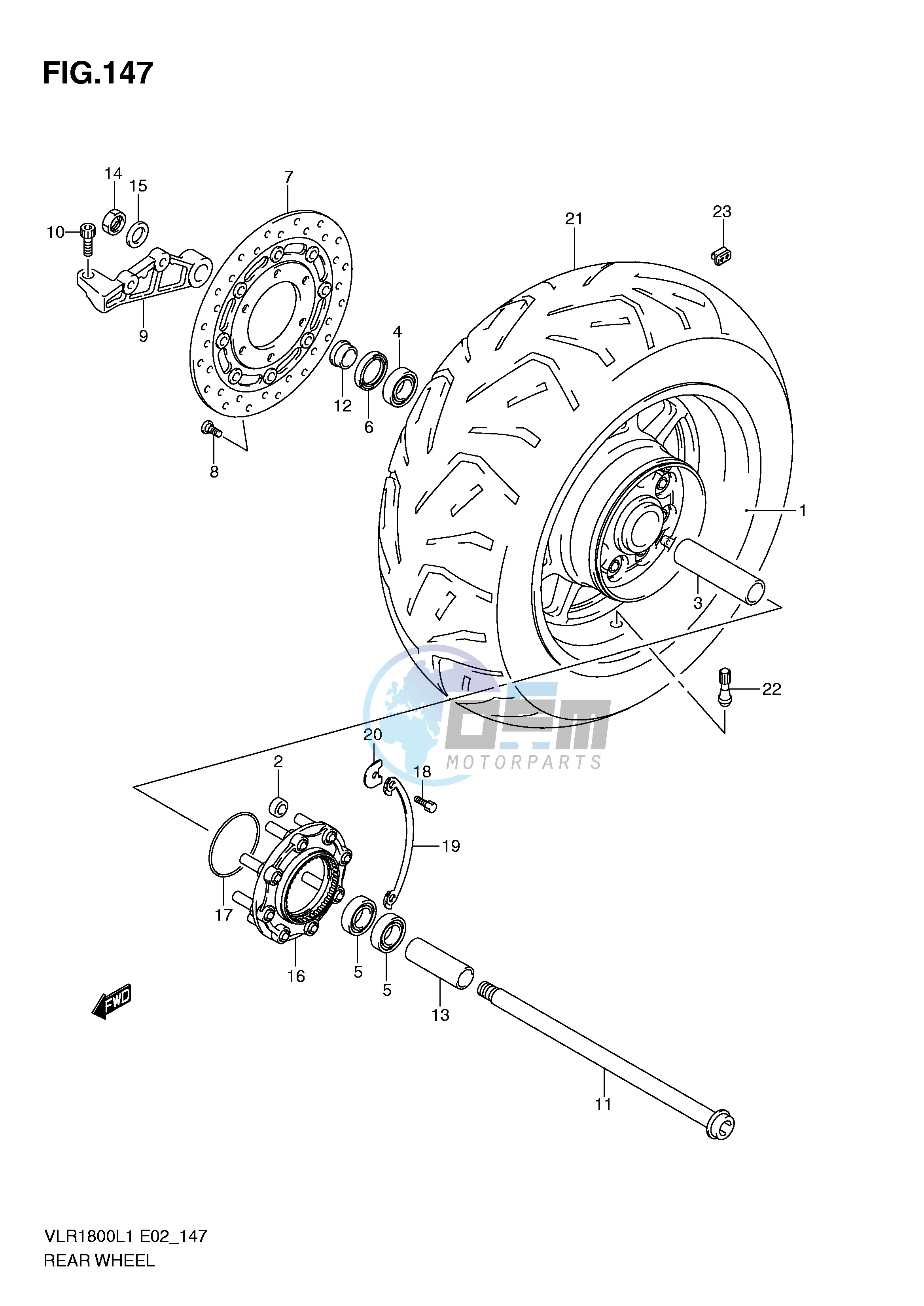 REAR WHEEL (VLR1800L1 E19)