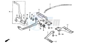 TRX300FW FOURTRAX 300 4X4 drawing STEP/PEDAL