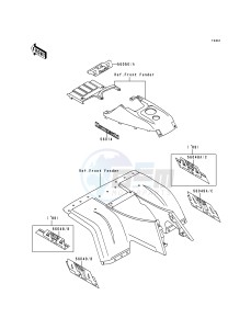 KLF 300 C [BAYOU 300 4X4] (C1-C4) [BAYOU 300 4X4] drawing DECALS-- KLF300-C1_C2- -