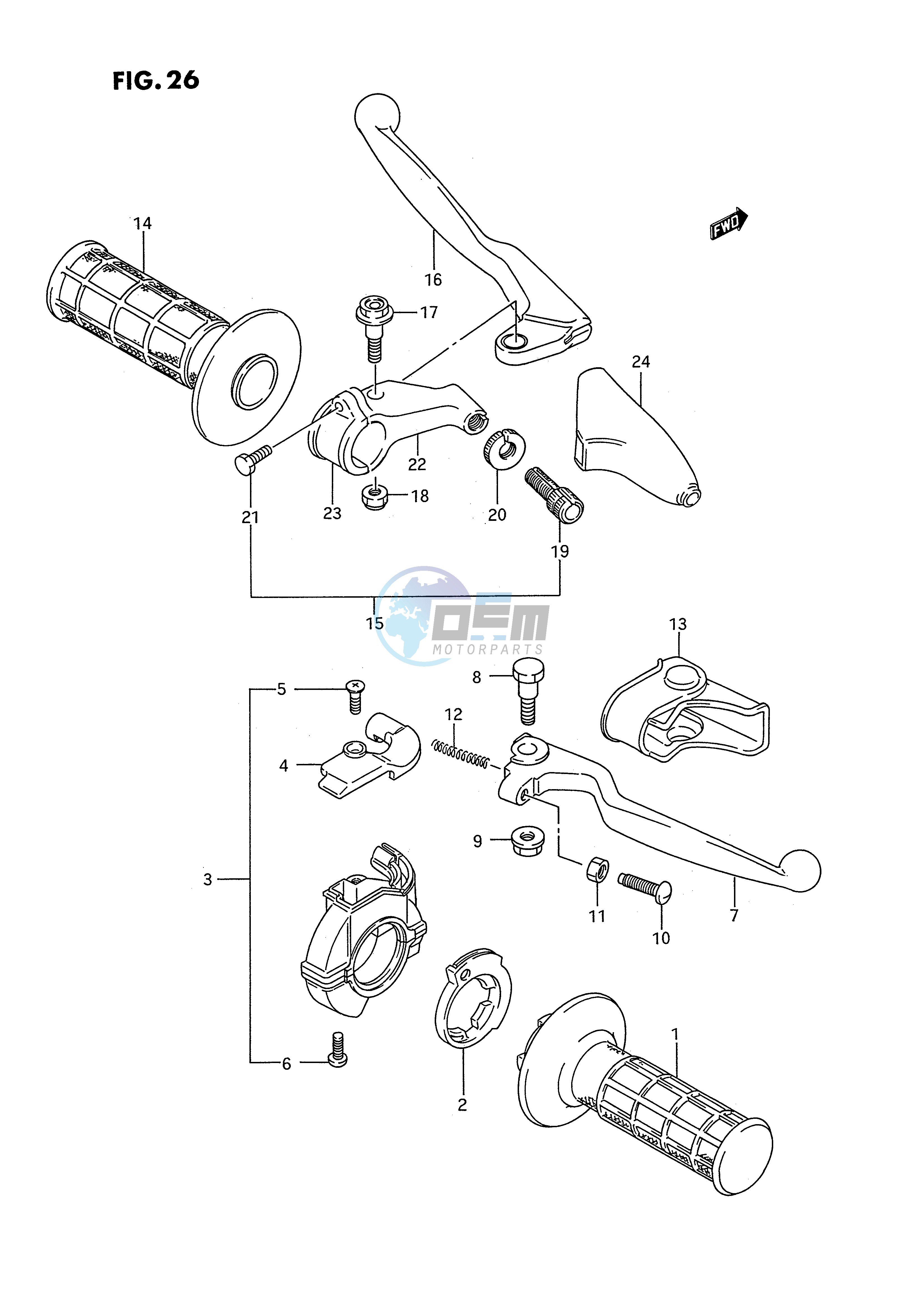 HANDLE SWITCH (MODEL P R)