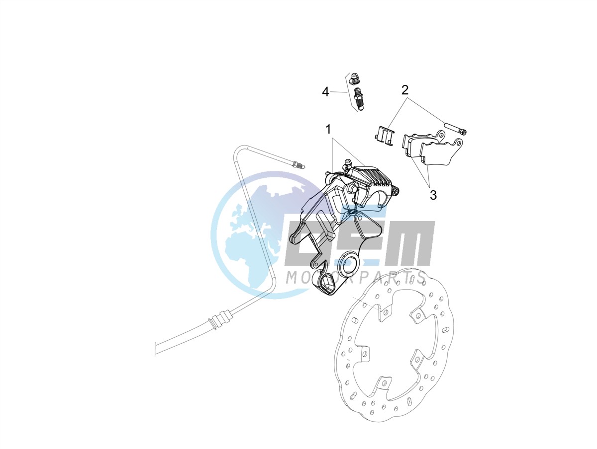 Rear brake caliper