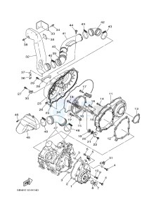 YXR700F YXR7FD RHINO 700 (1RBE 1RBF 1RBG 1RBH) drawing CRANKCASE COVER 1