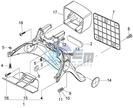 Rear mudguard