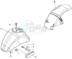 LX 150 USA drawing Front and rear mudguard