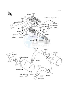 JET SKI STX-15F JT1500A8F FR drawing Muffler(s)