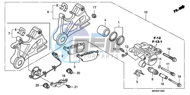 REAR BRAKE CALIPER