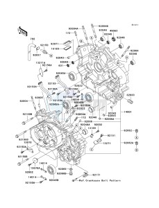 VN 1500 P [VULCAN 1500 MEAN STREAK] (P1-P2) [VULCAN 1500 MEAN STREAK] drawing CRANKCASE