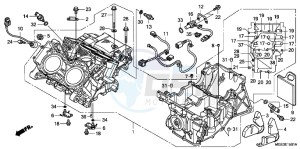 VFR1200FDD VFR1200F Dual Clutch UK - (E) drawing CRANKCASE (VFR1200FD)