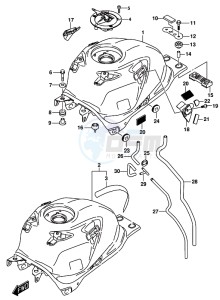 GSX-R125 drawing FUEL TANK (GSX-R125RL)